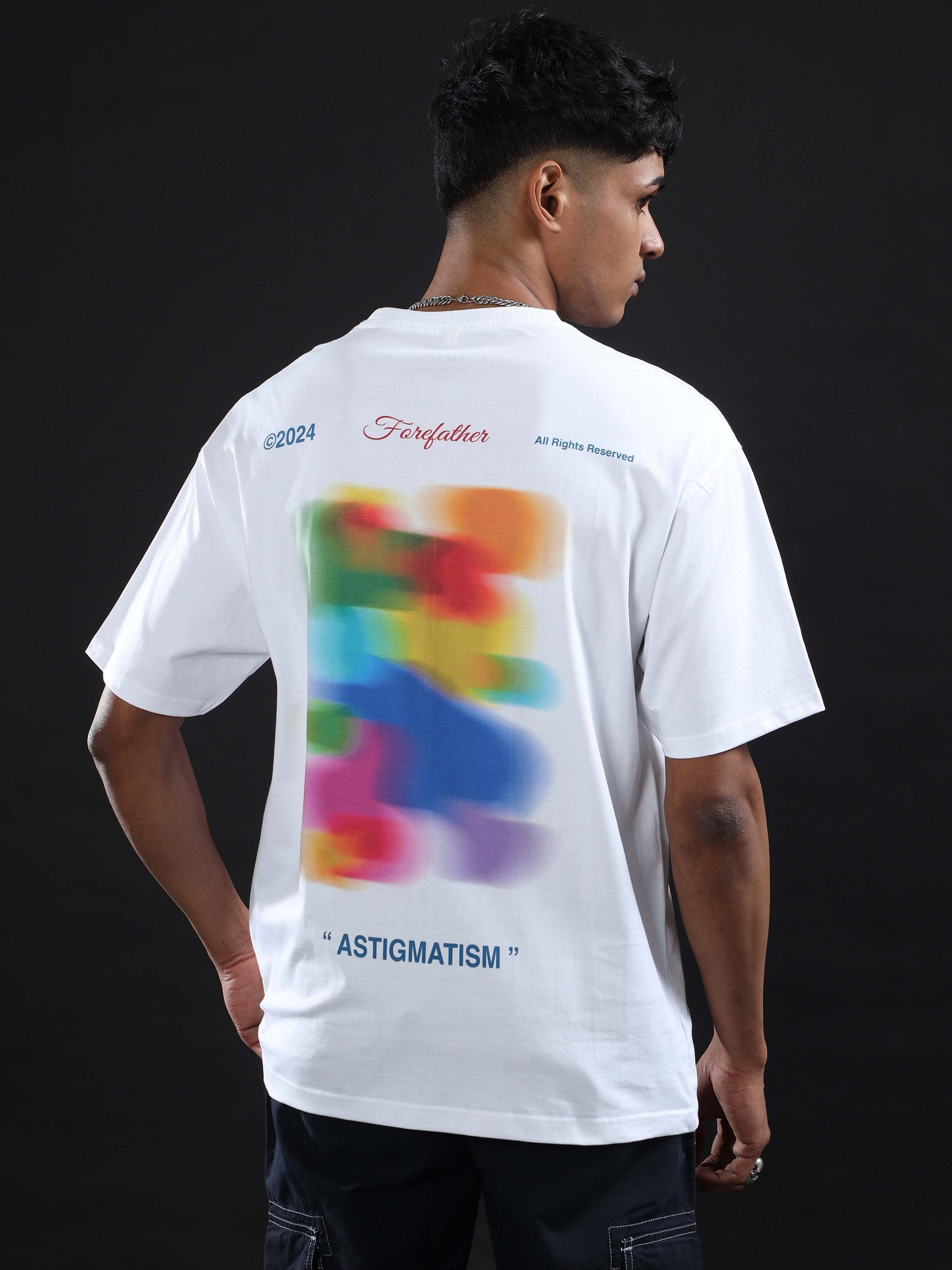Treat Astigmatism unisex Baggy White T Shirt