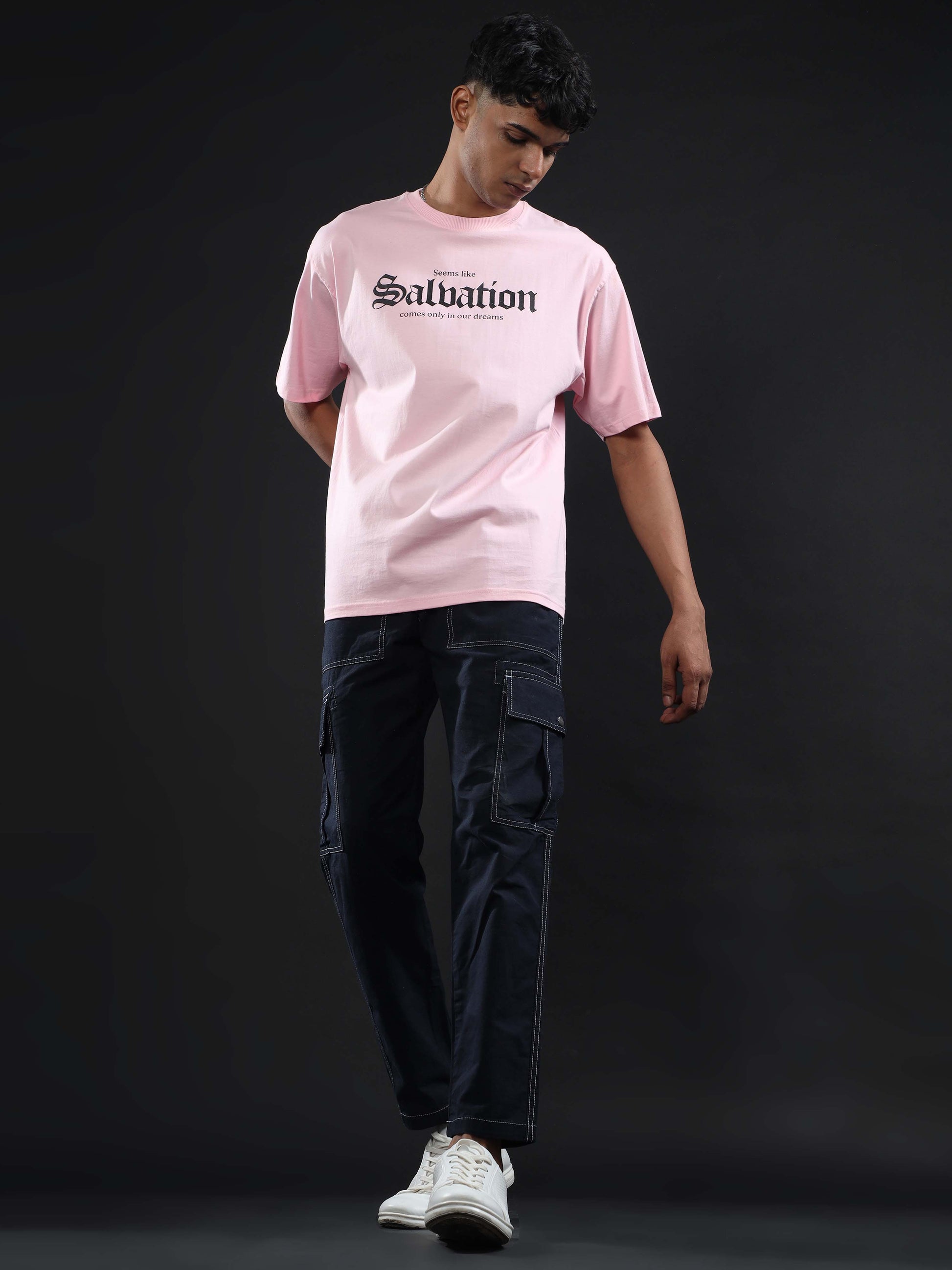  Salvation Unisex Pink Oversized T Shirt 