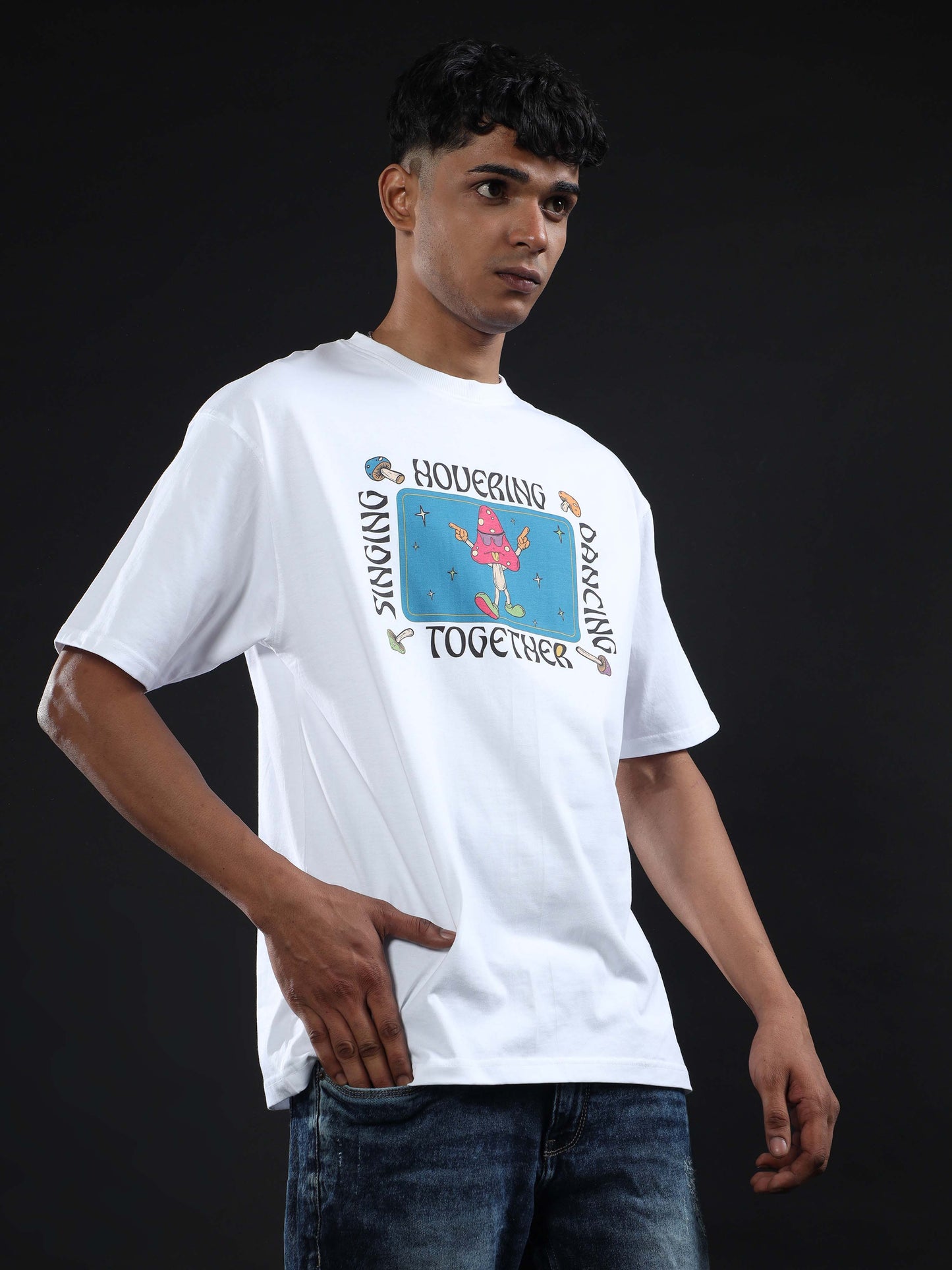 Together Unisex Printed Oversized T Shirt