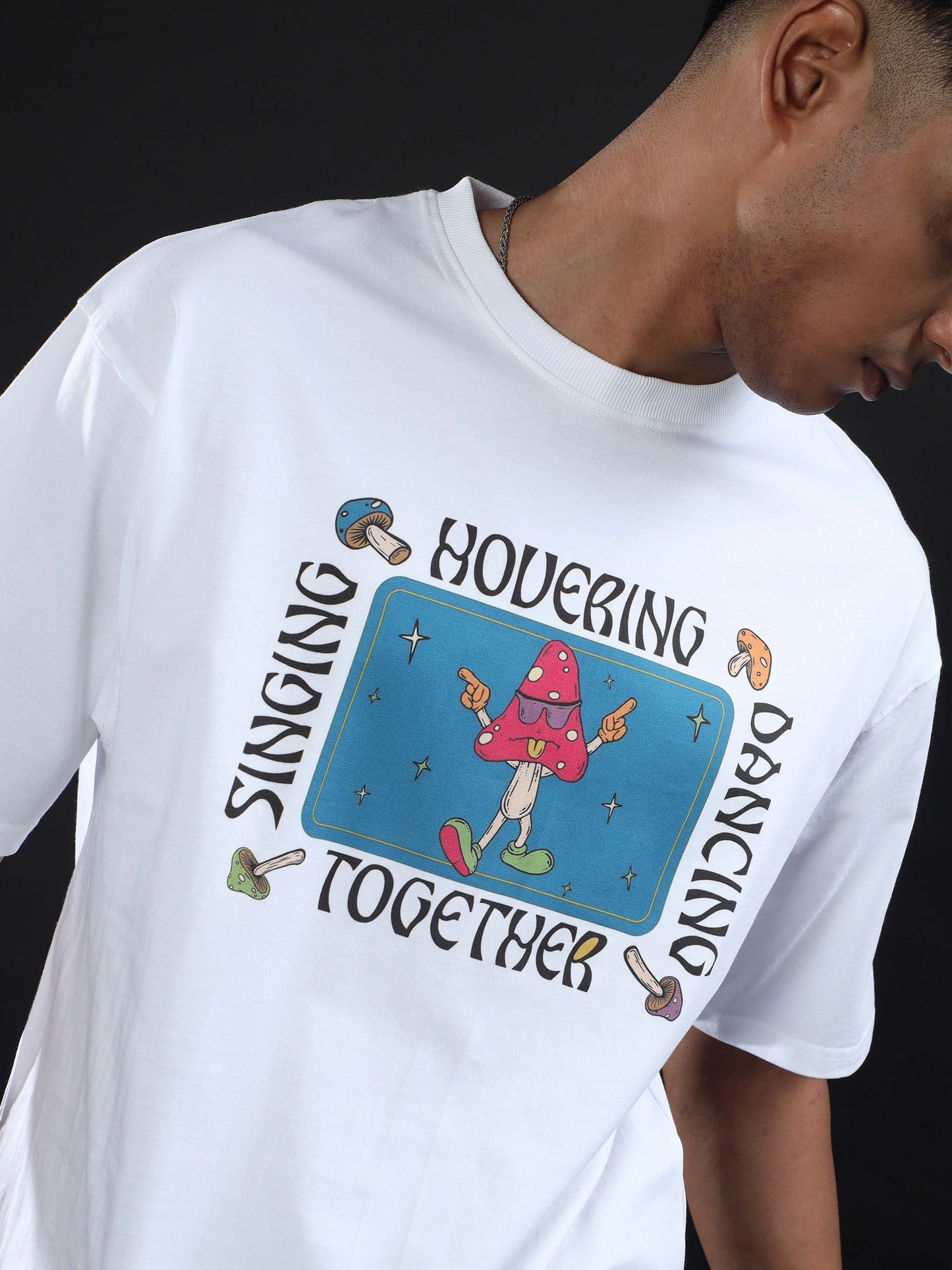 Together Unisex Printed Oversized T Shirt